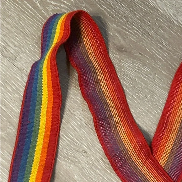 Rainbow Striped Elastic Wide Band Suspenders - Picture 8 of 8